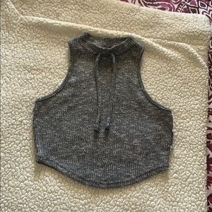 Grey marbled muscle top